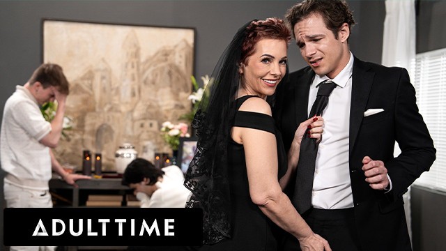 ADULT TIME – Horny Tattooed GILF Ruby Lynne CAUGHT Fucking Big Dick Stud During Her Hubby’s Funeral!